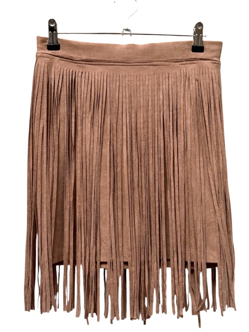 Farnia Western Fringe Faux Suede Mini Skirt Long Fringe S/M - Picture 3 of 6